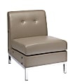Office Star™ Avenue Six Wall Street Armless Chair, Smoke/Chrome