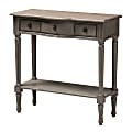 Baxton Studio French Accent Console Table, 31-1/2"H x 31-1/2"W x 14"D, Gray