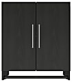 Ameriwood™ Home Camberly 2-Door Wall Cabinet With Hanging Rod, 26-15/16”H x 23-1/2”W x 15-3/8”D, Black