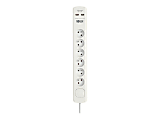 Eaton Tripp Lite Series 6-Outlet Surge Protector with USB Charging - French Type E Outlets, 220-250V, 16A, 1.8 m Cord, Type E Plug, White 1 thumbnail image