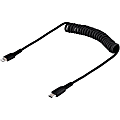 StarTech.com USB C to Lightning Cable 50cm / 20in, MFi Certified, Coiled iPhone Charger Cable, Black, TPE Jacket Aramid Fiber - 20in (50cm) Coiled USB-C to Lightning charging cable with aramid fiber