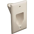 DataComm Recessed Low Voltage Cable Plate, Light Almond