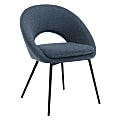 Office Star Millie Polyester Dining Accent Chair, Navy/Black