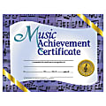 Hayes Music Achievement Certificates, 8 1/2" x 11", Purple, 30 Certificates Per Pack, Bundle Of 6 Packs