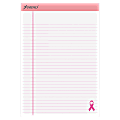 Ampad® Esselte Breast Cancer Awareness Writing Pads, 8 1/2" x 11 3/4", Pink/White, 50 Sheets Per Pad, Pack Of 6 Pads