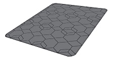Realspace® Decorative Chair Mat, 35" x 40", Dark Gray Hexagon 1 thumbnail image
