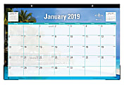 Blue Sky™ Monthly Desk Pad Calendar, 17" x 11", Endless Summer, January to December 2019