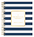 Blue Sky™ Day Designer® Daily/Monthly Planner, 10" x 8", Navy Stripe, January to December 2019