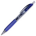 Integra Advanced Ink Retractable Gel Pens - 1 mm Pen Point Size - Blue Gel-based Ink - Smoke Barrel - 1 Dozen