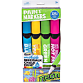 RoseArt Washable Sidewalk Chalk Paint Markers - Jumbo Marker Point - Blue, Hot Pink, Lime Green, Neon Yellow - 4 / Pack