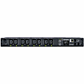 CyberPower PDU41004 Single Phase 100 - 240 VAC 15A Switched PDU - 8 Outlets, 10 ft, IEC-320 C14, Horizontal, 1U, SNMP, LCD, 3YR Warranty 1 thumbnail image