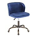 LumiSource Fran Mid-Back Task Chair, Antique/Blue