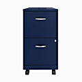 Realspace® SOHO Smart 18"D Vertical 2-Drawer Mobile File Cabinet, Navy