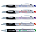 Color Prism Illuminated Click Ballpoint Pen, Medium Point, Graphite Barrel, Assorted Ink Colors