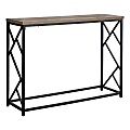 Monarch Specialties Bret Console Accent Table, 32"H x 44"W x 13-3/4", Taupe/Black