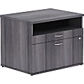 Lorell® Relevance 60"W Office Computer Desk Credenza With File Drawer, Charcoal 1 thumbnail image