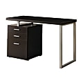 Monarch Specialties 48"W Computer Desk With Left/Right-Pedestal, Cappuccino 1 thumbnail image