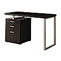 Monarch Specialties 48"W Computer Desk With Left/Right-Pedestal, Cappuccino