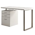 Monarch Specialties 48"W Computer Desk With Left/Right-Pedestal, White 1 thumbnail image