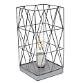 Simple Designs Geometric Square Table Lamp, 10-1/4"H, Gray 1 thumbnail image