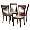 Baxton Studio Minette Dining Chairs, Gray/Walnut, Set Of 4 Chairs 1 thumbnail image