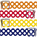 Carson Dellosa Education Schoolgirl Style Polka Dot Borders Set - Navy with Polka Dots, Yellow with Polka Dots, Orange with Polka Dots, Red with Polka Dots - 2.50" Height x 3" Width x 36" Length - Multicolor - 4 / Set 1 thumbnail image