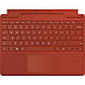 Microsoft Signature Keyboard/Cover Case for 13" Microsoft Surface Pro 8, Surface Pro X Tablet - Poppy Red - Alcantara, Fabric Body - 0.2" Height x 11.4" Width x 8.9" Depth