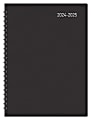 2024-2025 Office Depot® Brand 18-Month Weekly/Monthly Academic Planner, 6" x 8", 30% Recycled, Black, July 2024 To December 2025