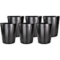 Genuine Joe 6-gallon Fire-safe Trash Can, 6 gal Capacity, Fire-Safe, Sturdy, 14"H x 13" Diameter, Metal, Steel, Black, 6 / Carton 1 thumbnail image