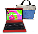 Linsay® Octa Core Wi-Fi Tablet, 12”, 8GB Memory, 256GB Storage, Android 14, With Red Keyboard Case And Tablet Briefcase 1 thumbnail image