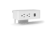 Safco® Resi 4-Outlet Universal Power Source, 4-1/2"H x 5-1/2"W x 3-1/4"D, White