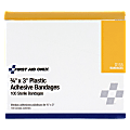 First Aid Only™ Plastic Adhesive Bandages, 3/4" x 3", Tan, Pack Of 100 1 thumbnail image