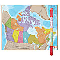 Hemispheres Laminated Map, Canada, 47" x 38"