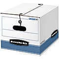 Bankers Box® Liberty® FastFold™ 60% Recycled Storage Box, 15" x 12" x 10", Letter/Legal, White/Blue