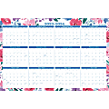 2023-2024 AT-A-GLANCE® BADGE Erasable Reversible Wall Calendar, 24" x 36", Floral, Jan to Dec 2024/July 2023 to June 2024, 1664F-550SB 1 thumbnail image