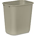 Rubbermaid Commercial 28 QT Medium Deskside Wastebaskets, 7 Gal Capacity, Rectangular, Beige 1 thumbnail image