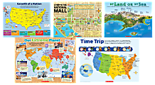 Scholastic Teacher's Friend Map Skills Posters, Grades 3-6, Set Of 5