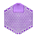 Fresh Products Wave 3-D Urinal Screens, 7", Fabulous Scent, Purple, Pack Of 60 Urinal Screens