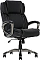 Serta® Works Ergonomic Bonded Leather High-Back Office Chair, Midnight Black/Silver