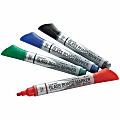 Quartet® Premium Glass Board Dry-Erase Markers, Bullet Tip, Assorted Colors, 4 Pack - Bullet Marker Point Style - Black, Blue, Red, Green - 4 / Pack 1 thumbnail image