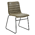 Office Star Halo Faux Leather Stacking Chairs, Olive/Black, Set Of 2 Chairs 1 thumbnail image