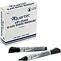Quartet® Premium Glass Board Dry-Erase Markers, Bullet Tip, Black, Pack Of 12
