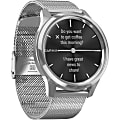 Garmin vÃ&shy;vomove Luxe GPS Watch - Wrist - Touchscreen - Bluetooth - GPS - 120 Hour - Round - 1.65" - Silver Case - Silver Band - Sapphire Crystal Lens, Stainless Steel Bezel - Stainless Steel Case - Water Resistant - Sapphire Crystal