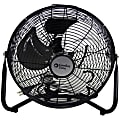 Comfort Zone® 12" 3-Speed High Velocity Cradle Fan, 15.375"H x 15.375"W x 6.5"D, Black