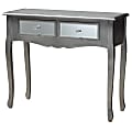Baxton Studio French Console Table, 29-9/16"H x 35-7/16"W x 13"D, Silver