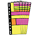 Redi-Tag Ring Binder Note Set - 4" x 12" - Multicolor - Self-adhesive, Removable - 5 / Pack 1 thumbnail image