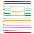 2025 Simplified by Emily Ley for AT-A-GLANCE® Weekly/Monthly Planner, 8-1/2" x 11", Happy Stripe, January To December, EL32-905