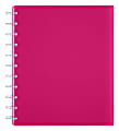 TUL® Discbound Student Notebook, Letter Size, 3-Subject, Narrow Ruled, 150 Pages (75 Sheets), Poly Cover, Pink