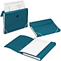 Samsill® Duo 2-In-1 Poly 7-Pocket Organizer/Ring 3-Ring Binder, 1" Round Rings, Turquoise