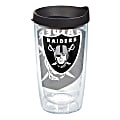 Tervis NFL Tumbler With Lid, 16 Oz, Oakland Raiders, Clear 1 thumbnail image